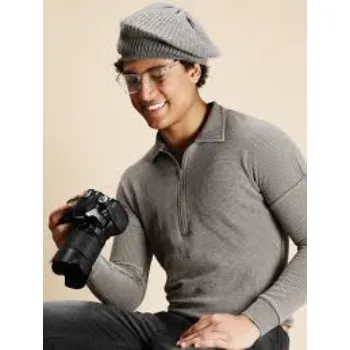 Self Design Knitted Beret Cap